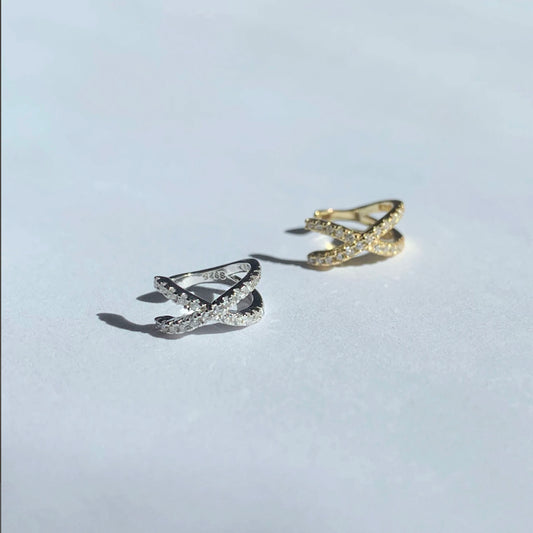 CZ Cross Ear Cuff (No Piercing)