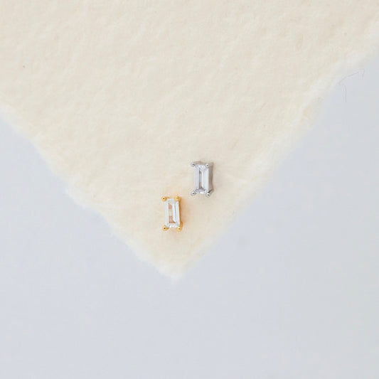 CZ Baguette Stud
