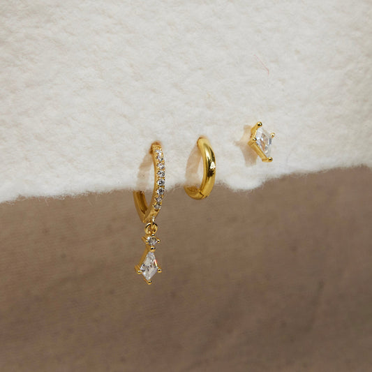 Glam Dangle Hoop Set