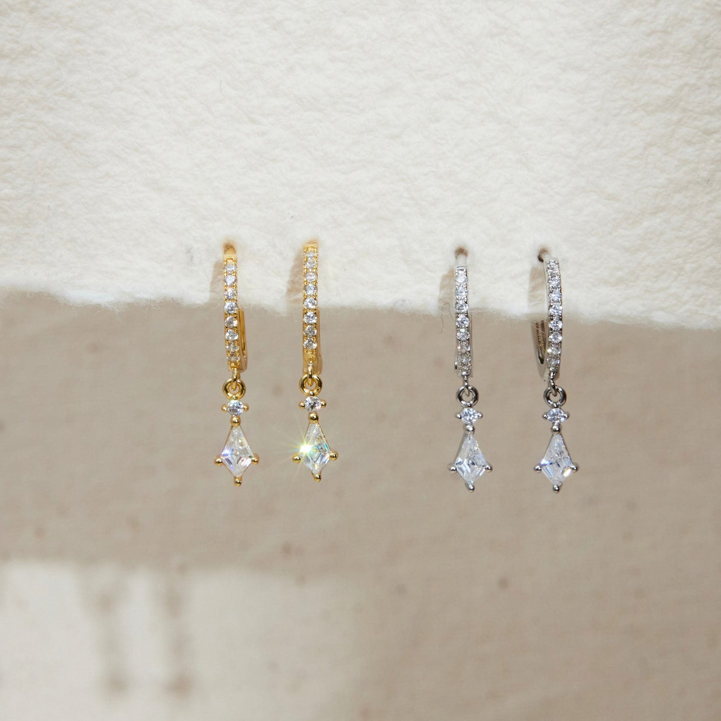 CZ Dangle Hoop