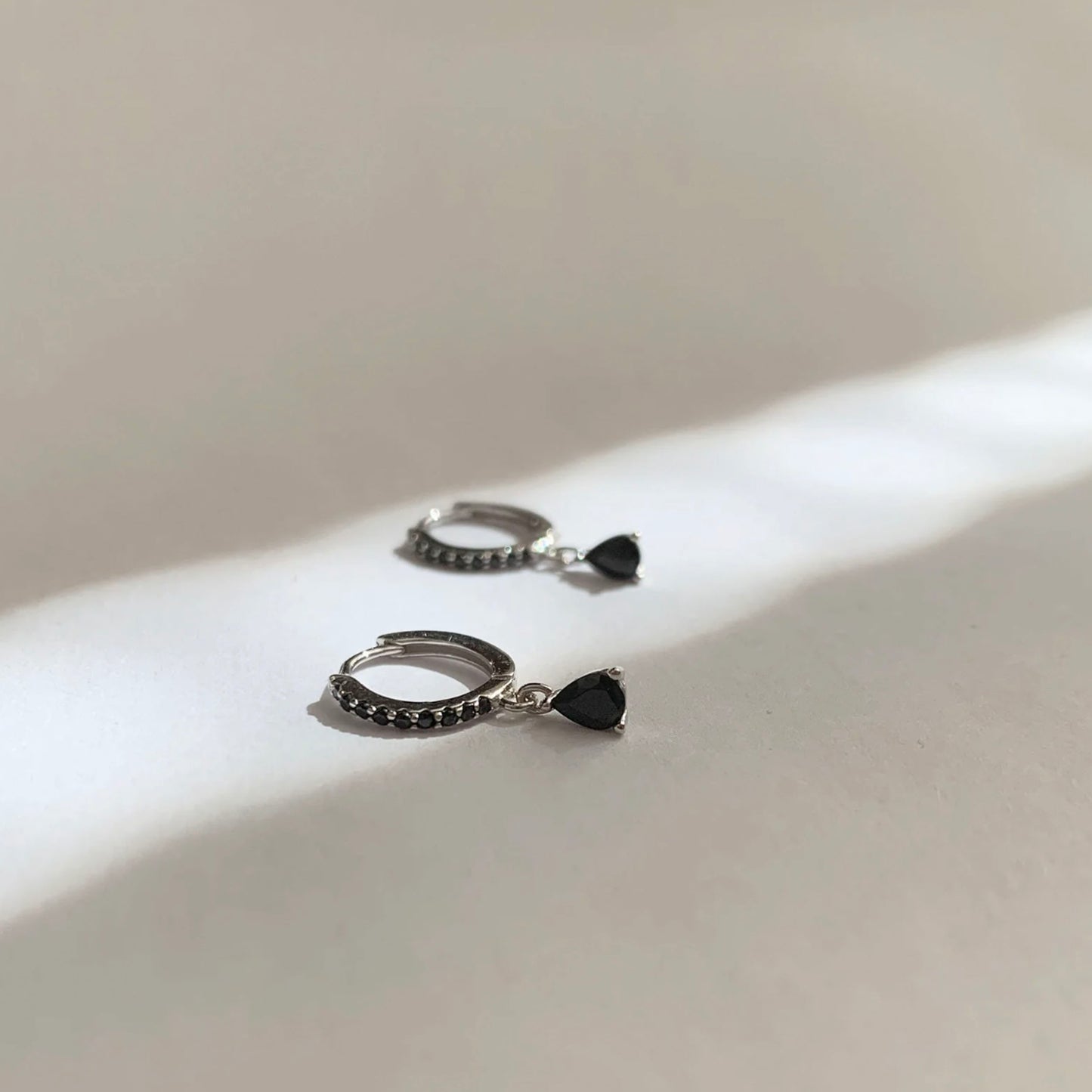 Onyx Dangle Hoop