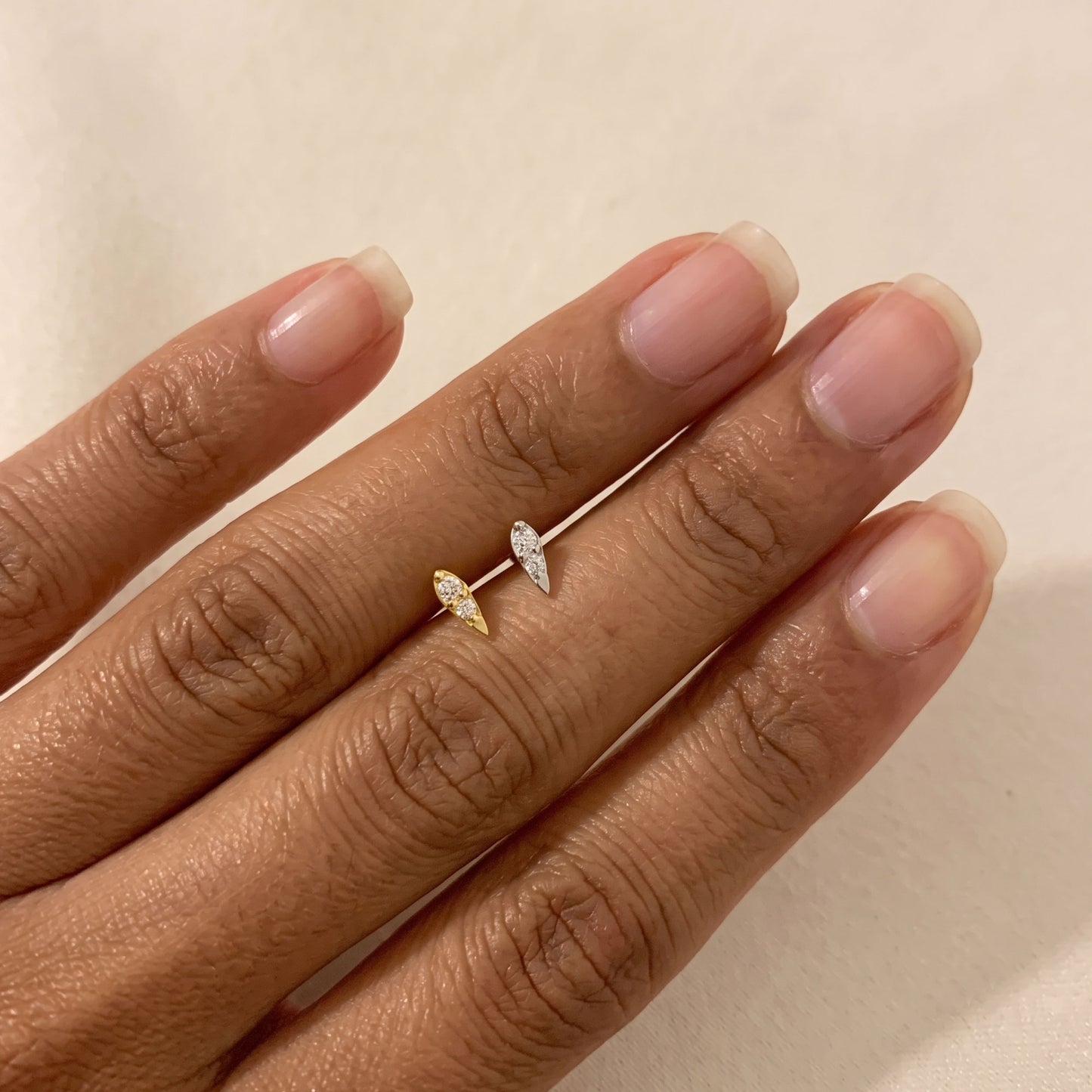 CZ Teardrop Threaded Labret