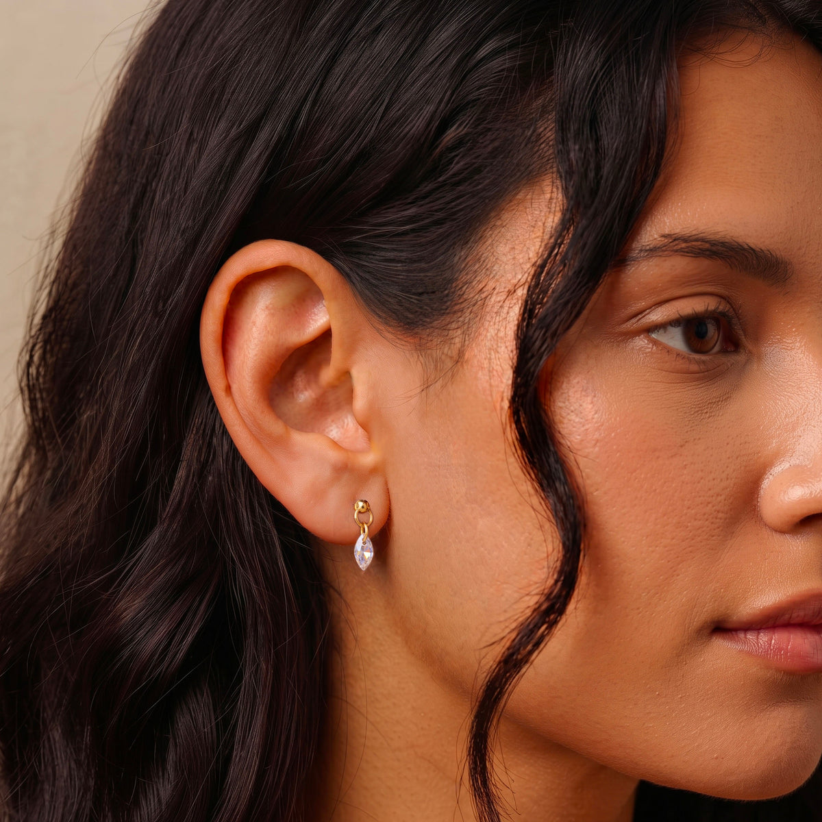 Marquise Dangle Push Pin
