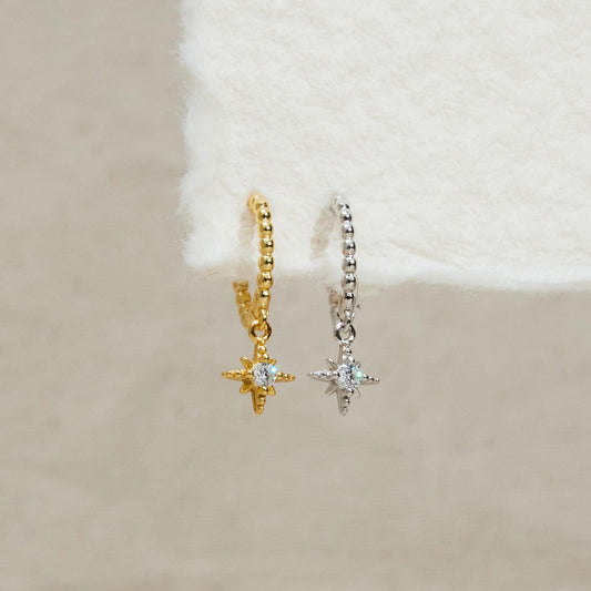 Starburst Dangle Hoop