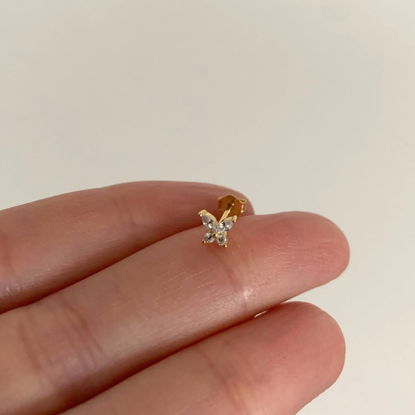 CZ Butterfly Stud