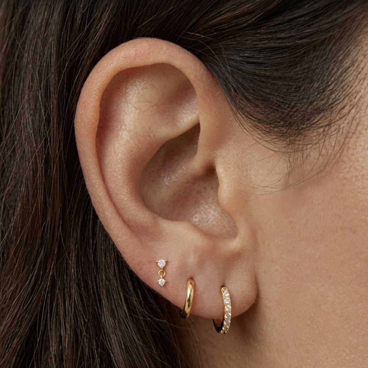 CZ Dangle Threaded Labret