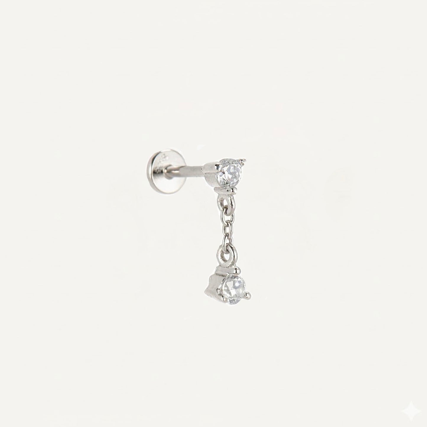 CZ Dangle Threaded Labret
