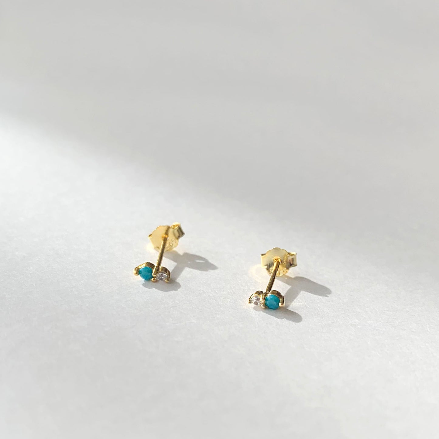Tiny Double Stone Stud