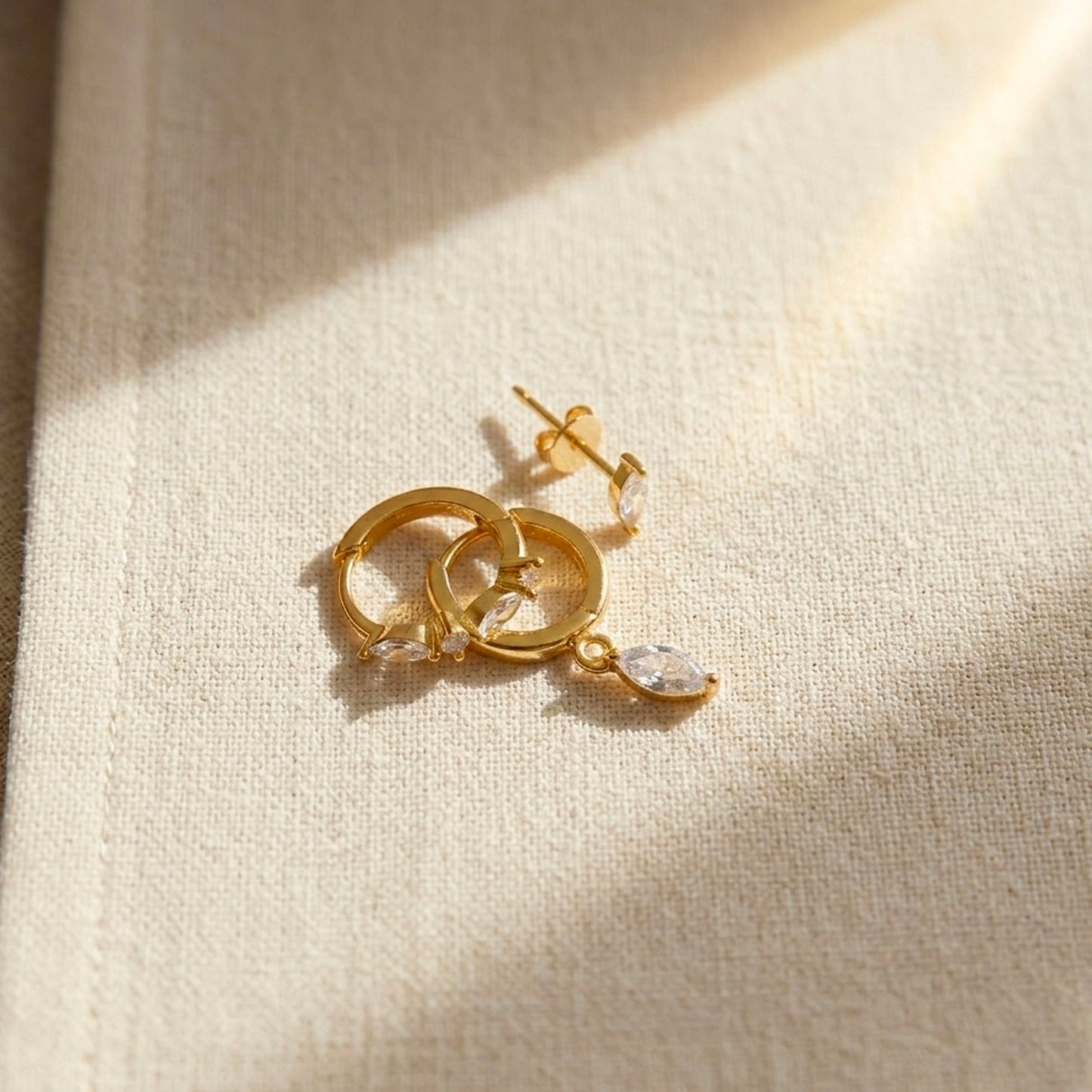 Marquise Hoop Set
