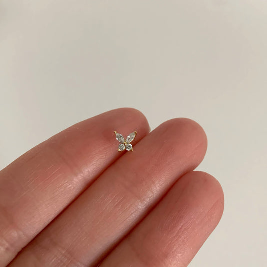 CZ Butterfly Stud