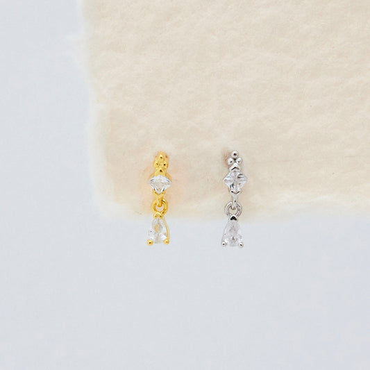 Triangle Ball Dangle stud