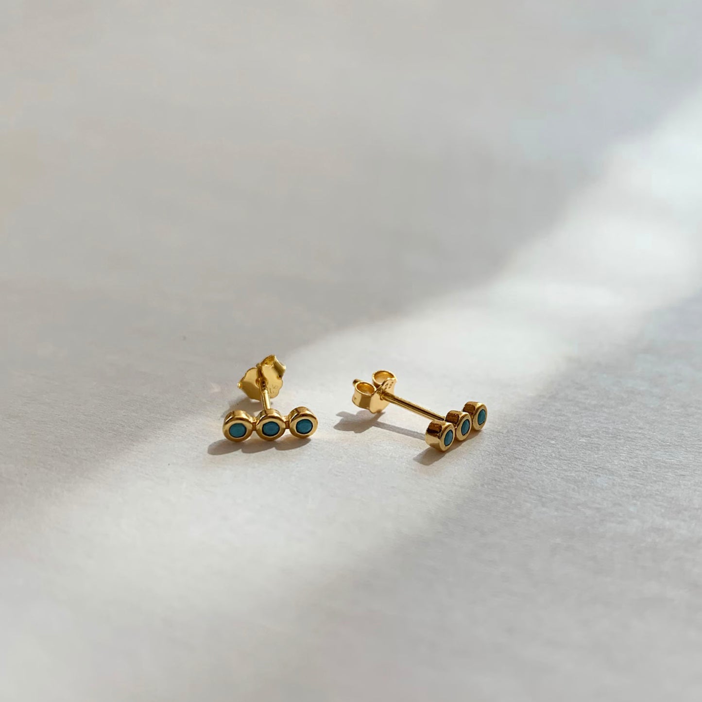 Emerald & Turquoise Stud
