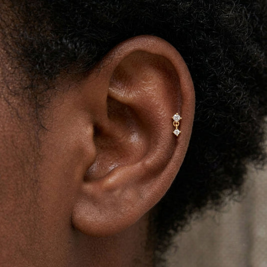 CZ Dangle Stud