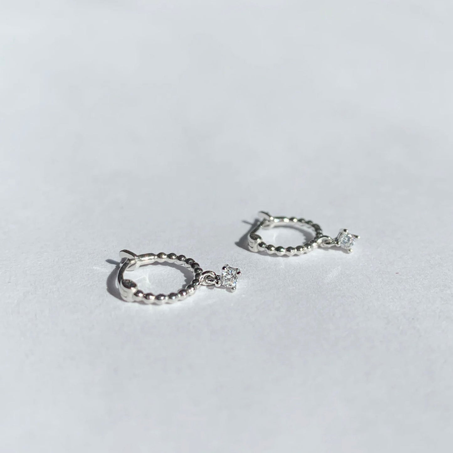 CZ Dangle Cable Hoop