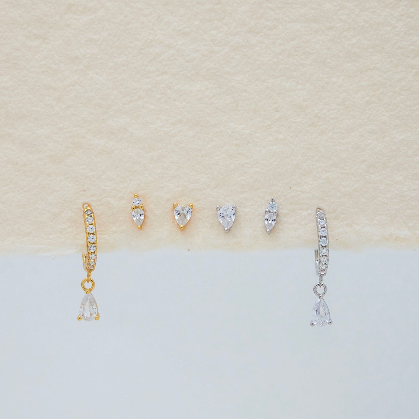 Pear Hoop Set