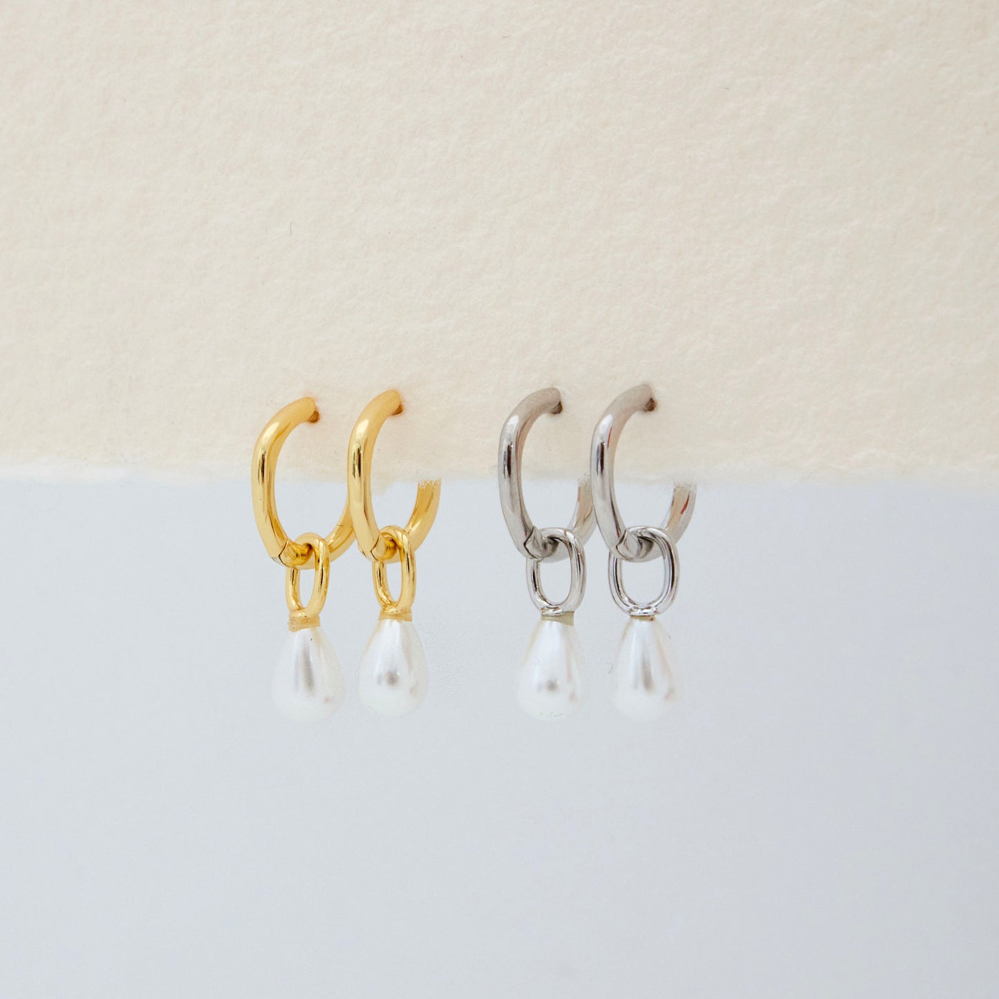 Pearl Dangle Hoop