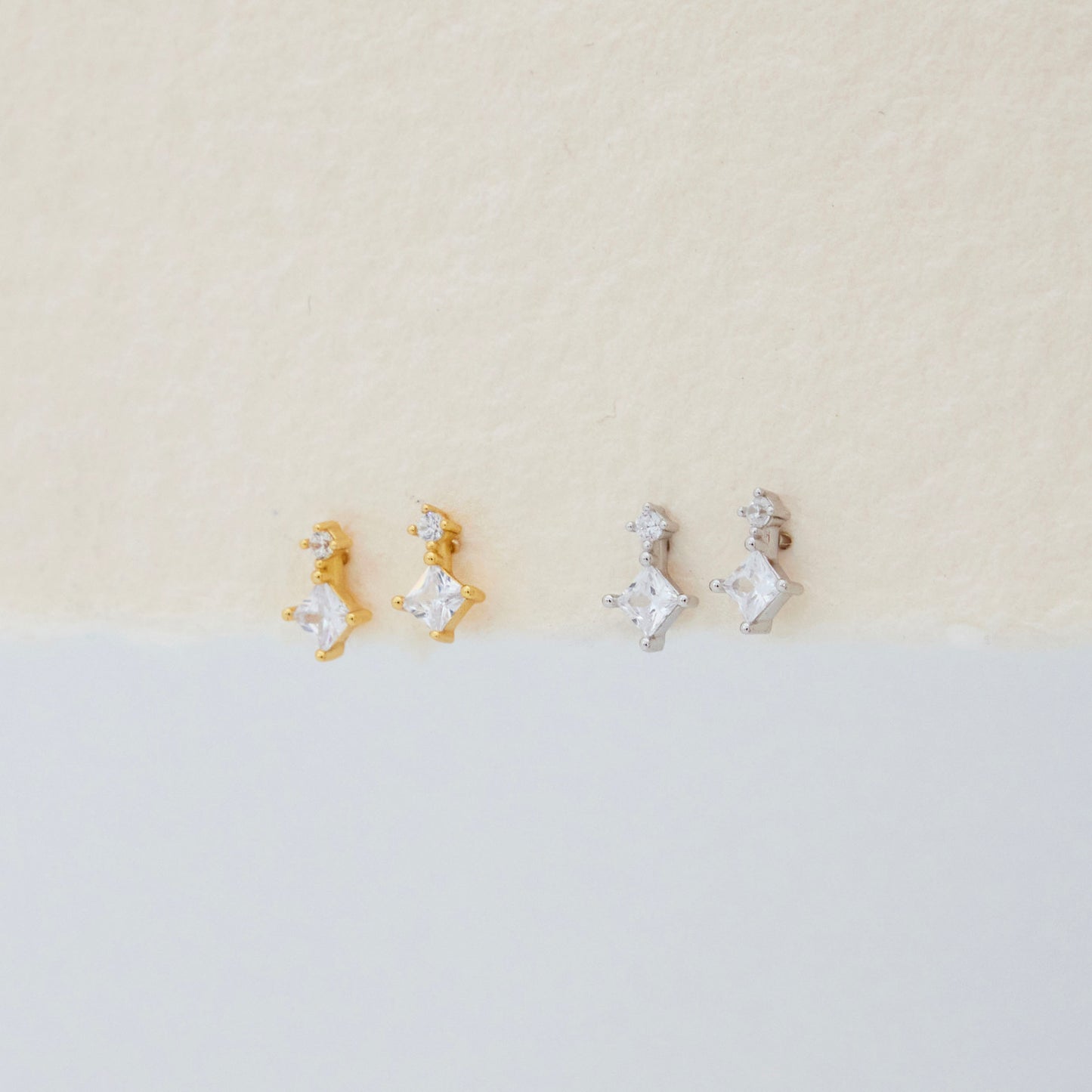 Round & Kite Cut Stud