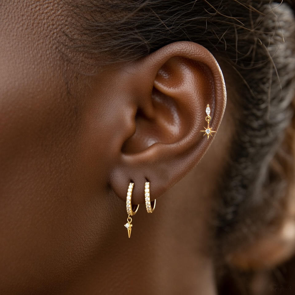 Starburst Dangle  Stud