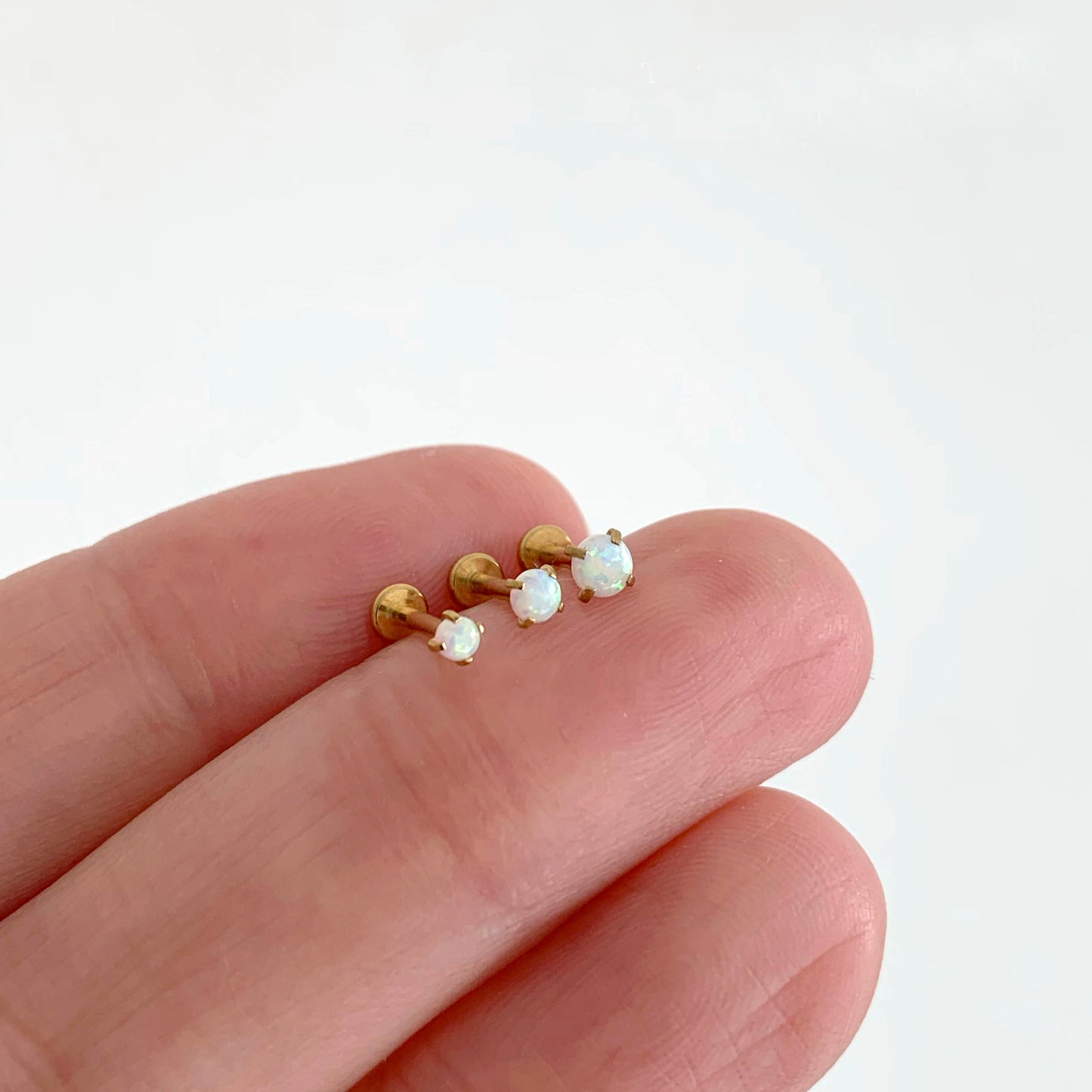 White Opal Push Pin