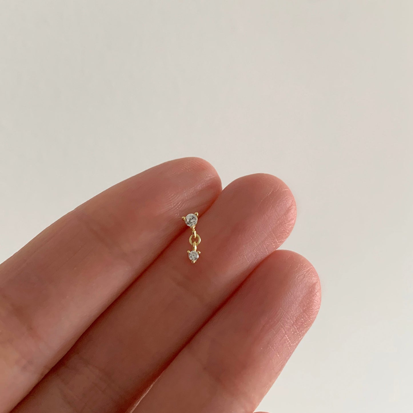 CZ Dangle Threaded Labret