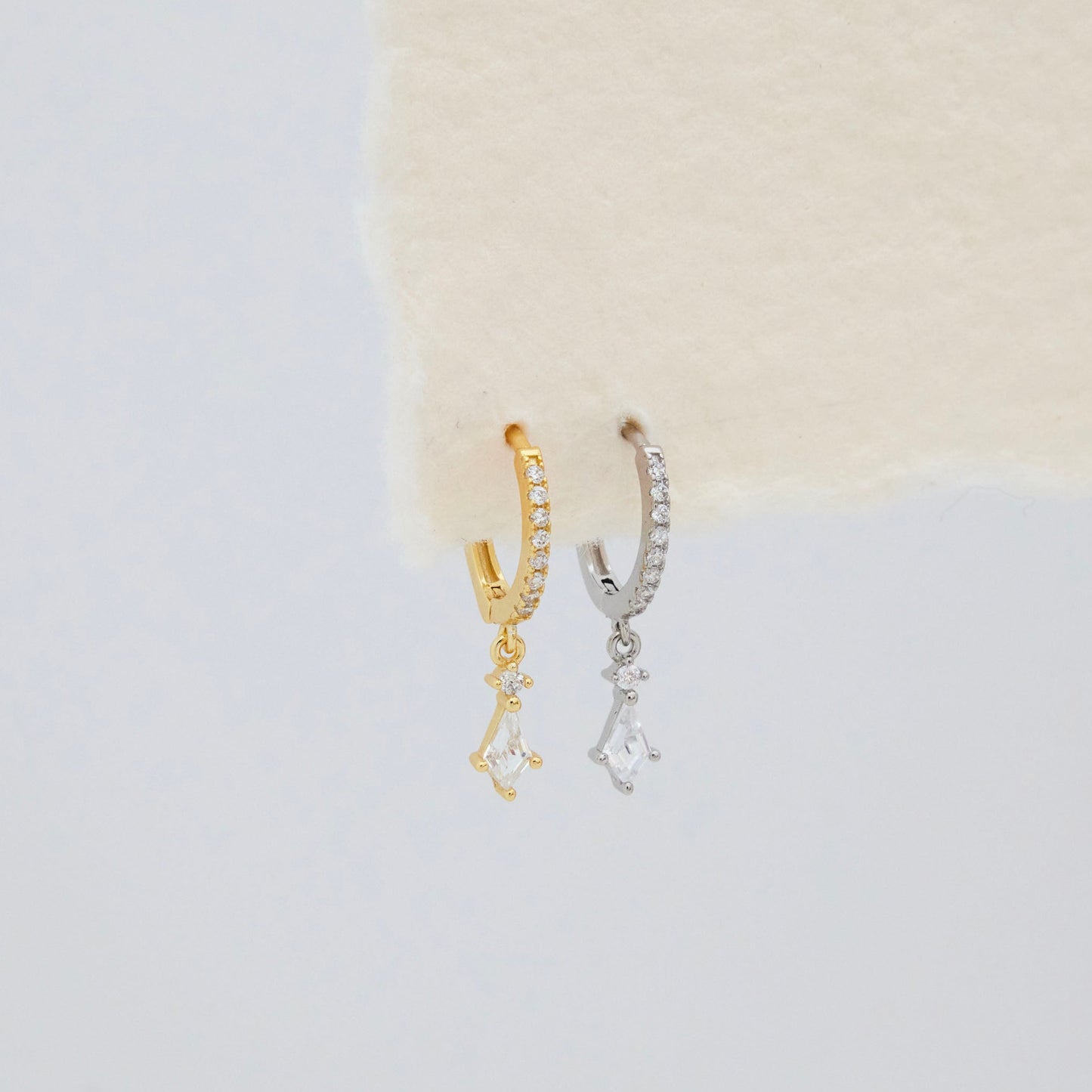 CZ Dangle Hoop