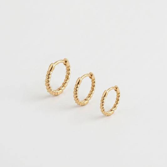 Braided Huggie Hoops