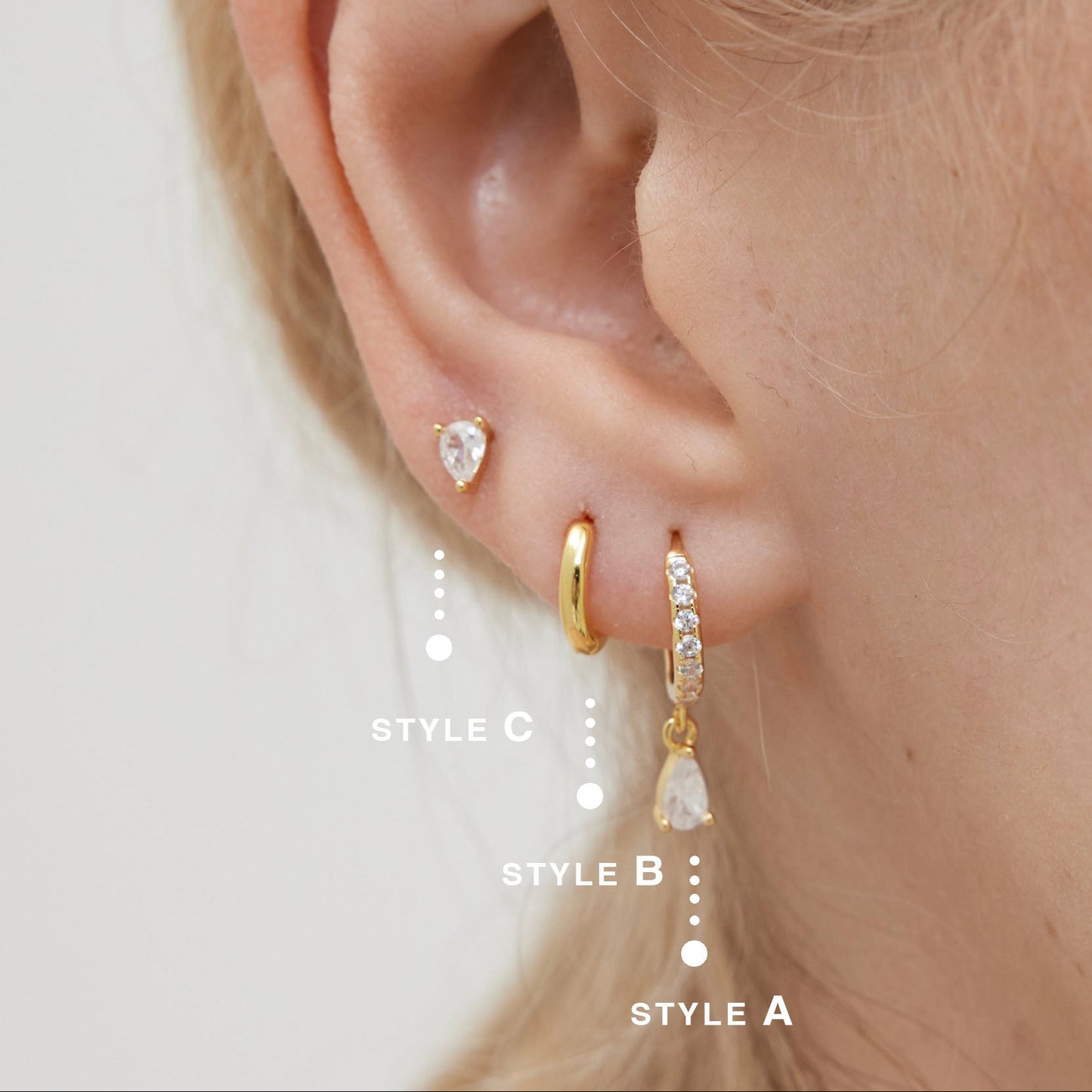 Pear Shape Dangle Set