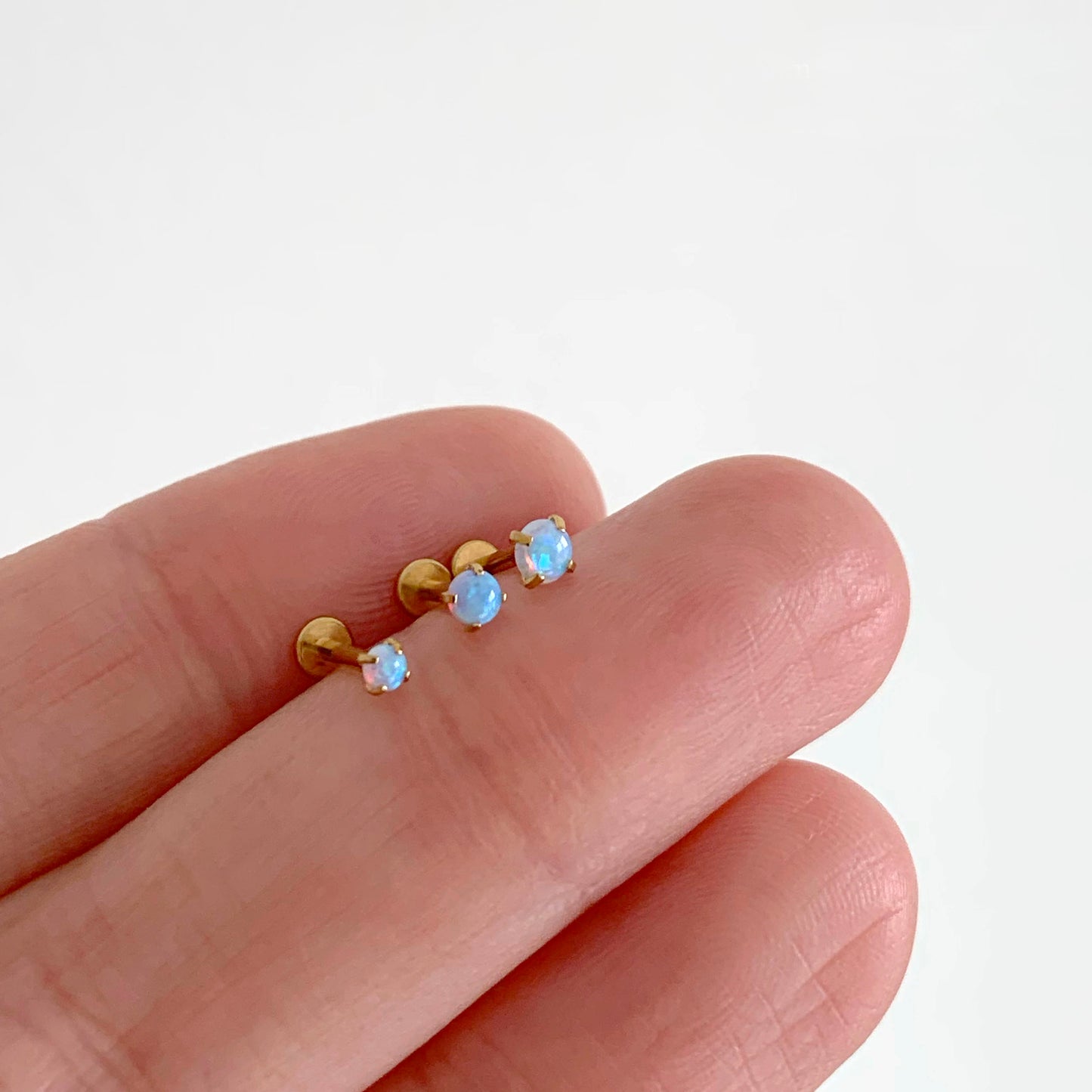Blue Opal Push Pin