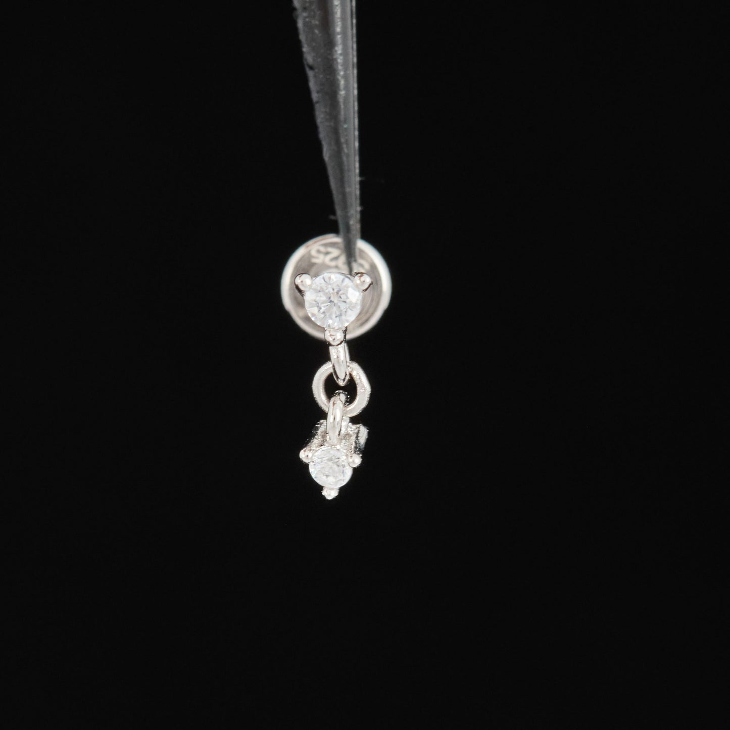 CZ Dangle Threaded Labret