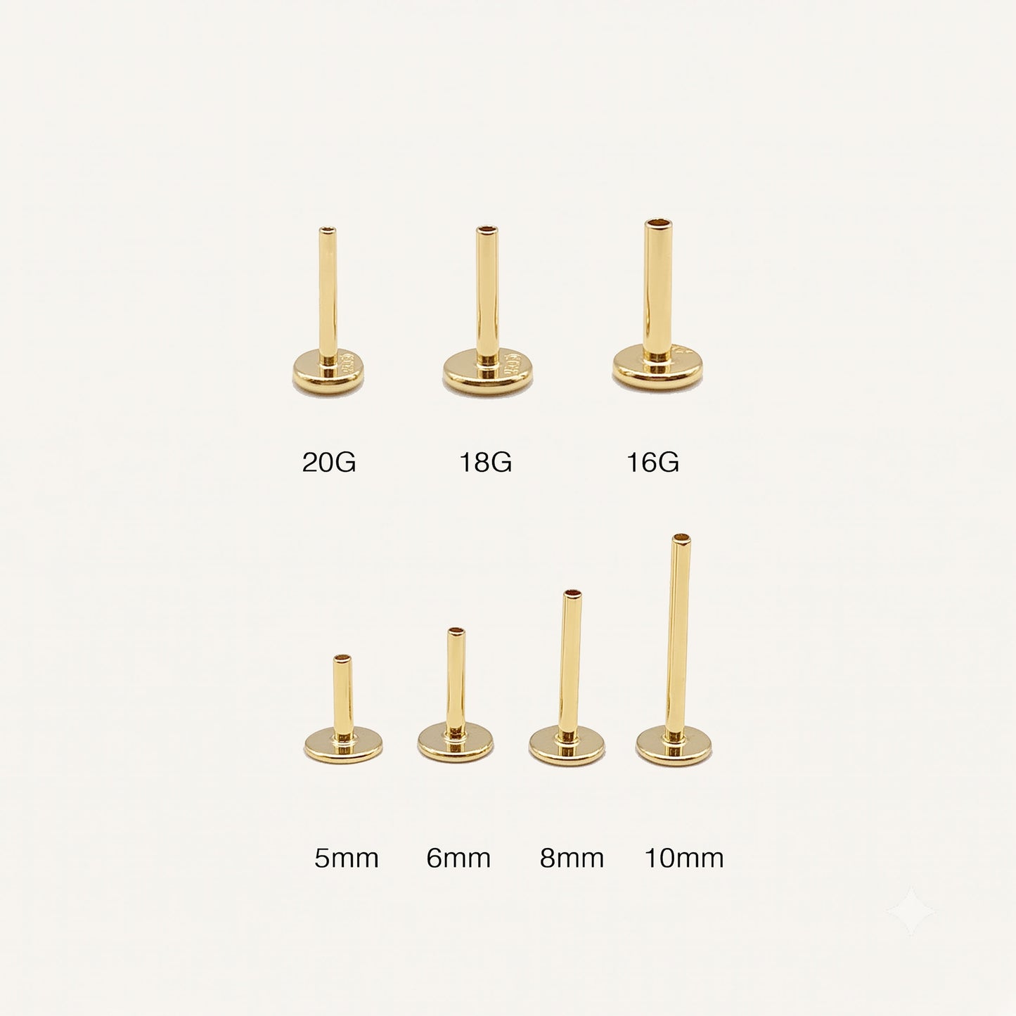 G23 Titanium Threadless Push pin Labret Bar