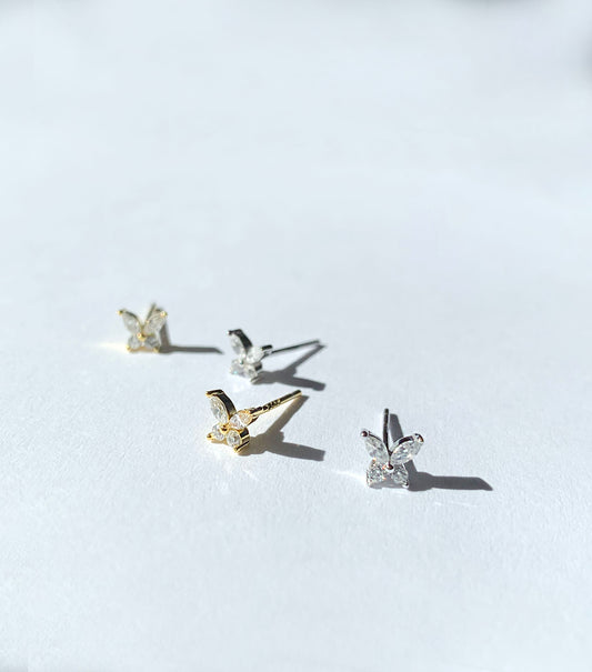 CZ Butterfly Stud